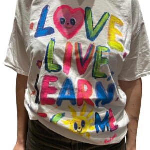 CAMISETA HECHA A MANO BLANCA