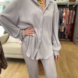 CONJUNTO PLISADO LILA