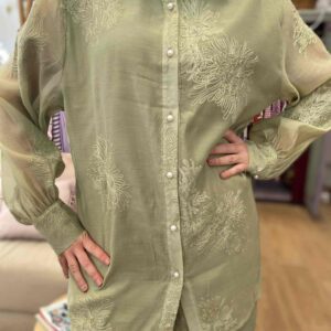 CONJUNTO VERDE AGUA BORDADO