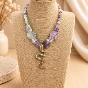Collar Serpiente Malva