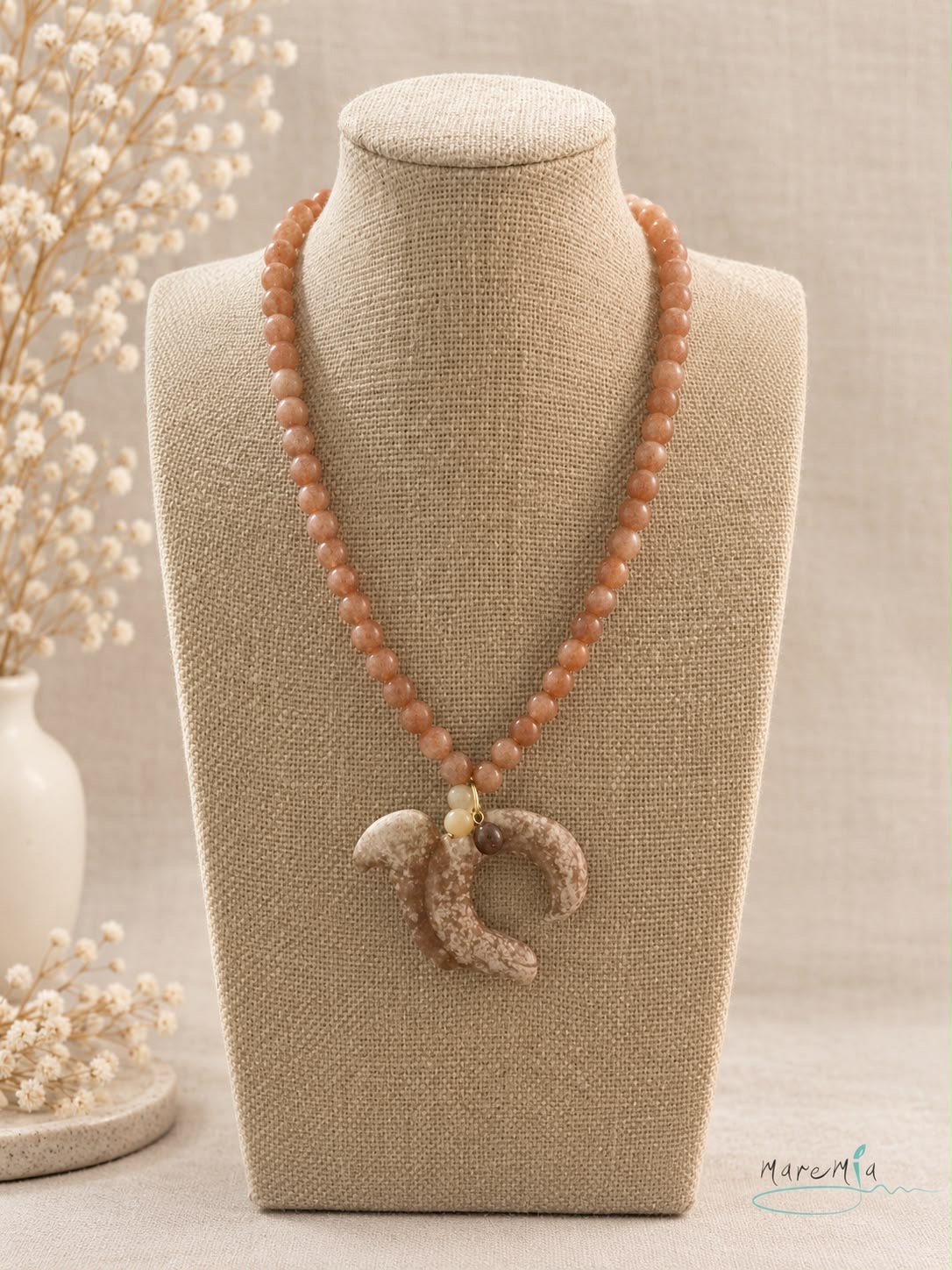 Collar Jade Melocotón
