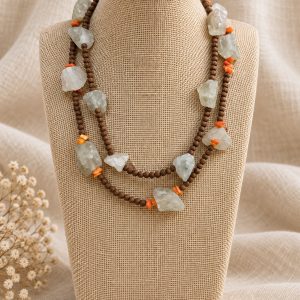 Collar Doble Marrón