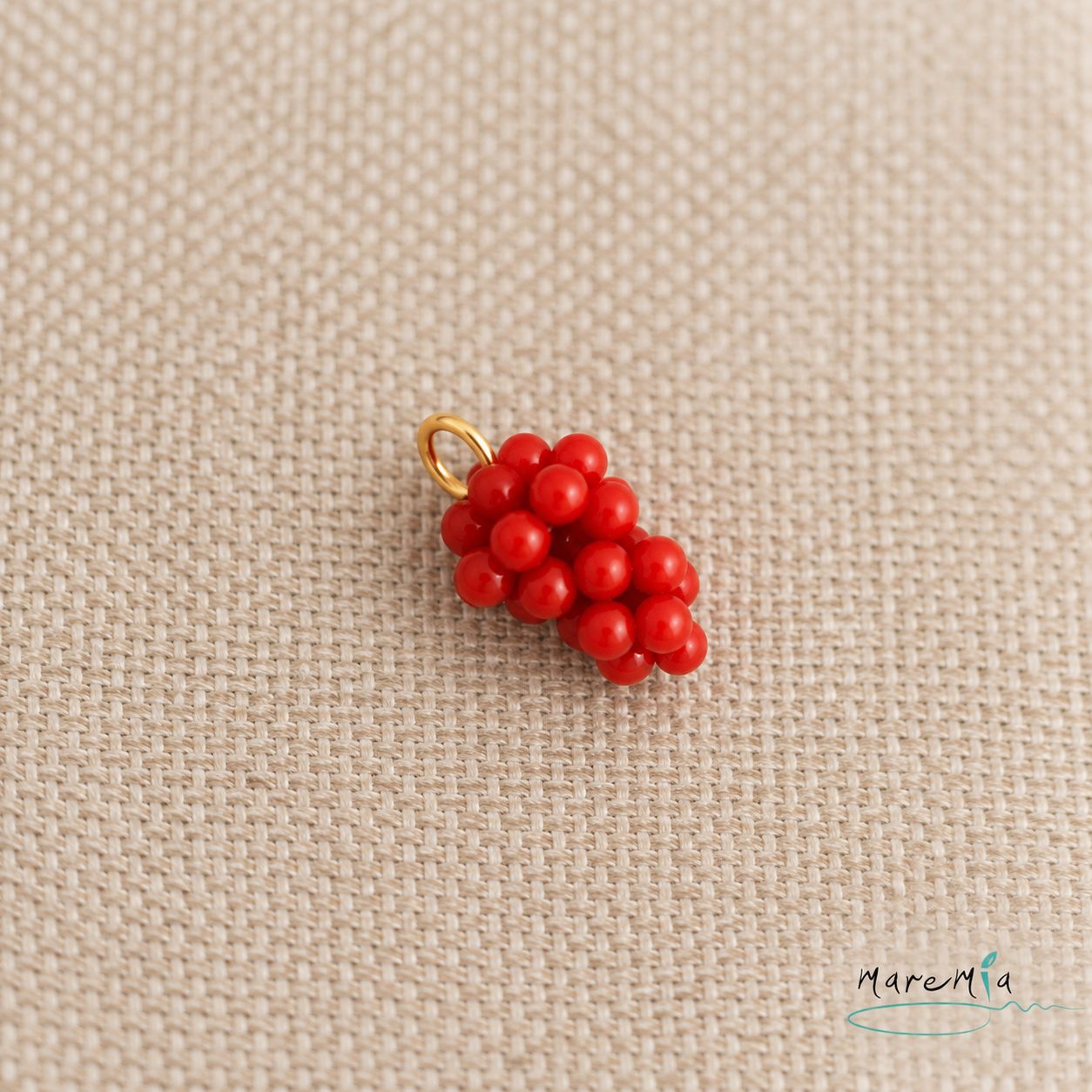 Charms racimo de uva de coral - Imagen 2