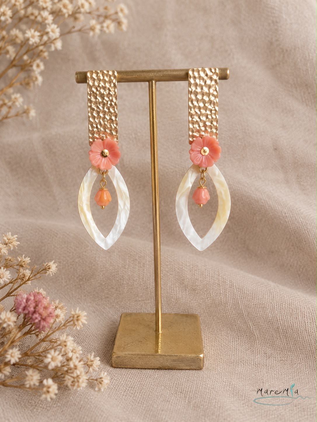 Pendientes Coral Bloom
