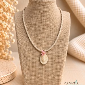 Collar Rostrillo cordón beige