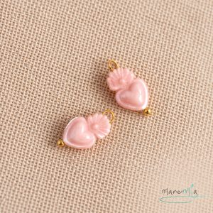 Charms corazón ceramica