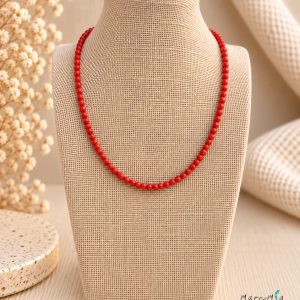 Collar Coral Rojo Clásico