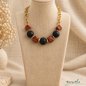 Collar Lava y Bambú