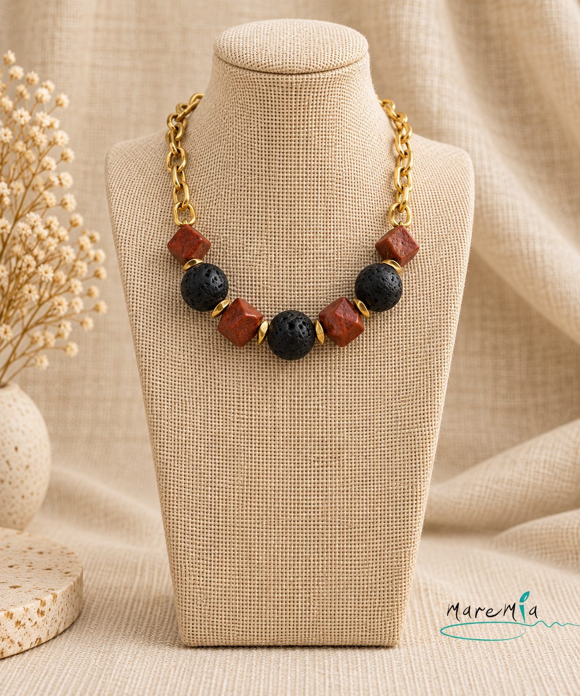 Collar Lava y Bambú