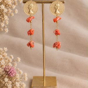 Pendientes Monedas Coral