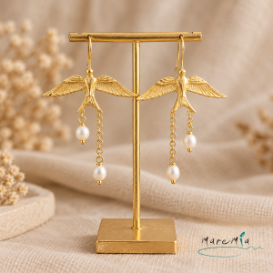 Pendientes Golondrinas Perla